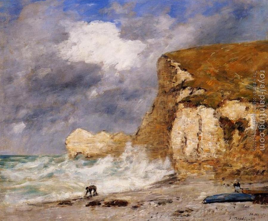Eugene Boudin : Etretat, The Amont Cliff in November